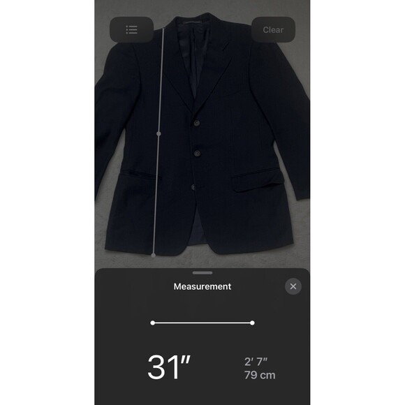 Ermenegildo Zegna High Performance Sport Coat Suit Jacket Navy Size 48 R / 38 R - Picture 13 of 14